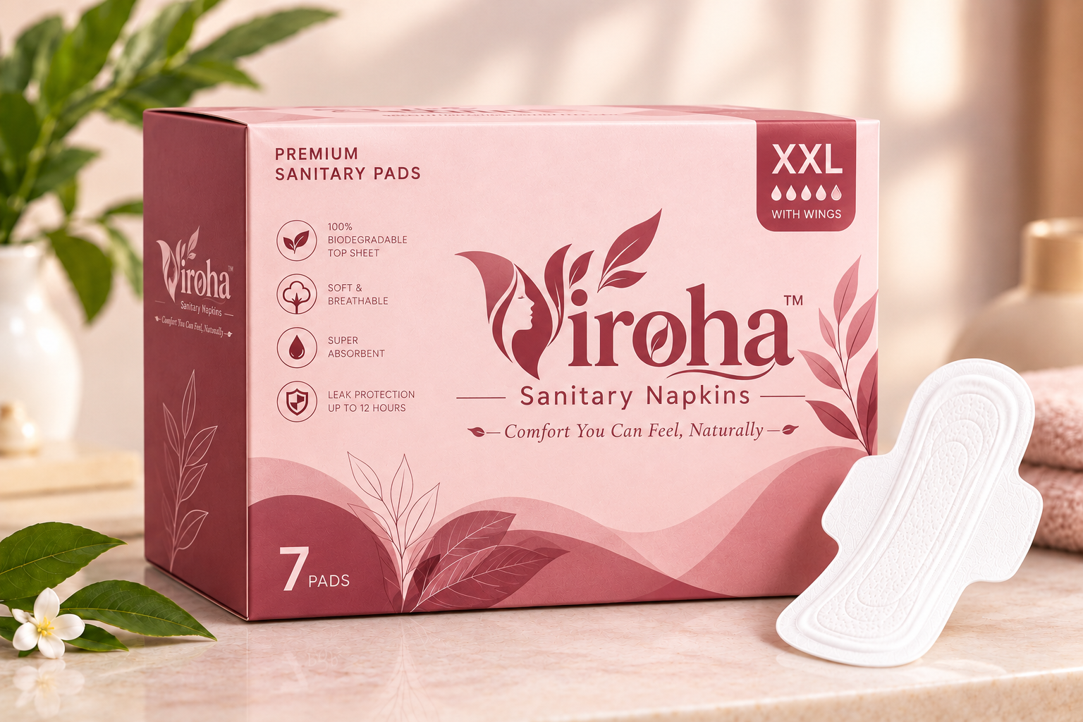 Viroha double extra-large sanitary pad pack
